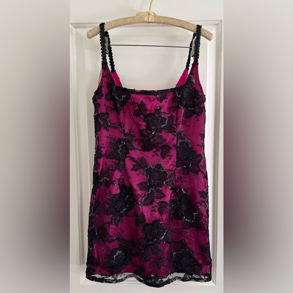 Vintage Victoria’s Secret satin lace sequin chemise/dress NWT